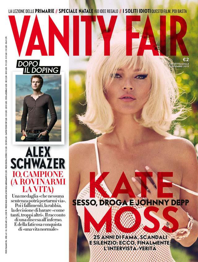 kate moss, vanity fair, italia, copertina, make up