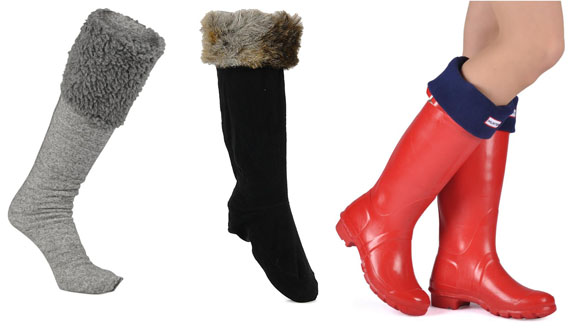 calze per stivali, calze per hunter, calze per stivali di gomma, calze sotto gli stivali, calze per stivali da pioggia, calze in pile