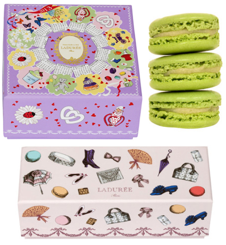 scatole ladurée, petite accessories, calendarier, mela verde, macarons, novità 2013, ladurée