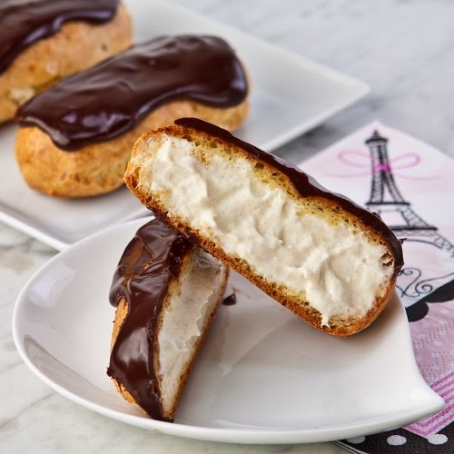 ricetta, eclair, dolce francese